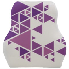 Art Purple Triangle Car Seat Velour Cushion  by Mariart