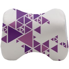 Art Purple Triangle Head Support Cushion by Mariart