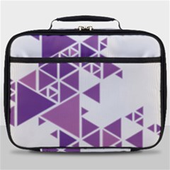 Art Purple Triangle Full Print Lunch Bag