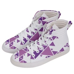 Art Purple Triangle Men s Hi-top Skate Sneakers by Mariart