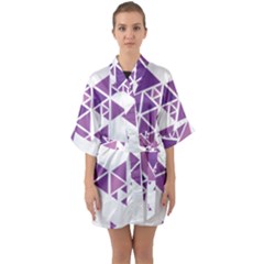 Art Purple Triangle Quarter Sleeve Kimono Robe by Mariart