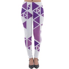 Art Purple Triangle Lightweight Velour Leggings