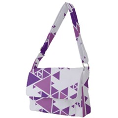 Art Purple Triangle Full Print Messenger Bag