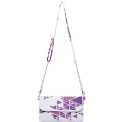 Art Purple Triangle Mini Crossbody Handbag