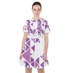 Art Purple Triangle Sailor Dress by Mariart