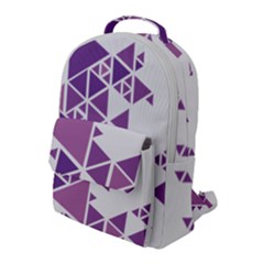 Art Purple Triangle Flap Pocket Backpack (large)