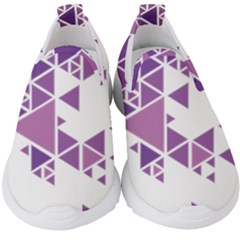 Art Purple Triangle Kids  Slip On Sneakers by Mariart