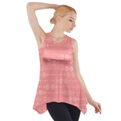 Background Polka Dots Pink Side Drop Tank Tunic by Mariart