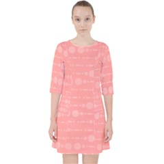 Background Polka Dots Pink Pocket Dress by Mariart