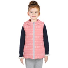 Background Polka Dots Pink Kids  Hooded Puffer Vest