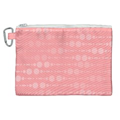 Background Polka Dots Pink Canvas Cosmetic Bag (xl)