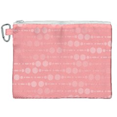 Background Polka Dots Pink Canvas Cosmetic Bag (xxl)