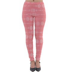 Background Polka Dots Pink Lightweight Velour Leggings