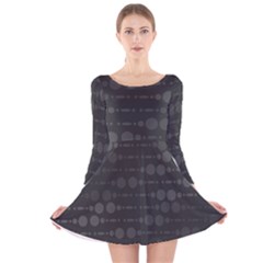 Background Polka Dots Long Sleeve Velvet Skater Dress by Mariart