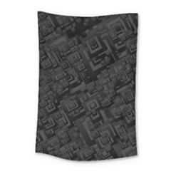 Black Rectangle Wallpaper Grey Small Tapestry by Mariart