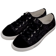 Black Rectangle Wallpaper Grey Men s Low Top Canvas Sneakers by Mariart