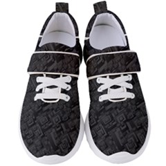 Black Rectangle Wallpaper Grey Women s Velcro Strap Shoes