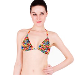 Background Triangle Rainbow Bikini Top by Mariart