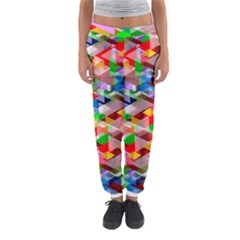 Background Triangle Rainbow Women s Jogger Sweatpants by Mariart