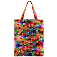 Background Triangle Rainbow Zipper Classic Tote Bag by Mariart