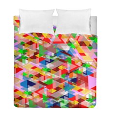 Background Triangle Rainbow Duvet Cover Double Side (full/ Double Size) by Mariart