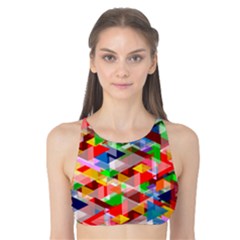 Background Triangle Rainbow Tank Bikini Top by Mariart