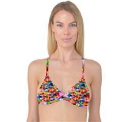 Background Triangle Rainbow Reversible Tri Bikini Top by Mariart