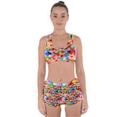 Background Triangle Rainbow Racerback Boyleg Bikini Set by Mariart