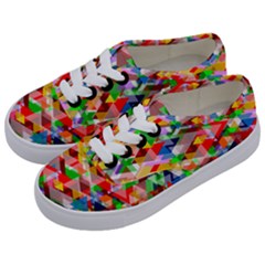 Background Triangle Rainbow Kids  Classic Low Top Sneakers by Mariart