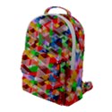 Background Triangle Rainbow Flap Pocket Backpack (Large) View1