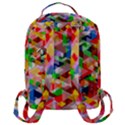 Background Triangle Rainbow Flap Pocket Backpack (Large) View3