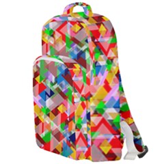 Background Triangle Rainbow Double Compartment Backpack