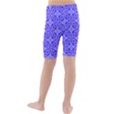 Blue Curved Line Kids  Mid Length Swim Shorts View2