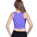 Blue Curved Line Racer Back Crop Top View2