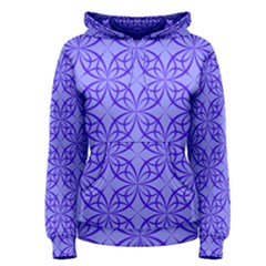 Blue Curved Line Women s Pullover Hoodie by Mariart