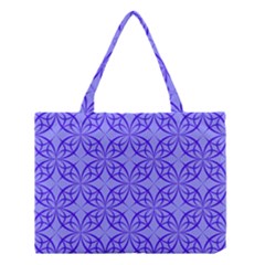 Blue Curved Line Medium Tote Bag by Mariart