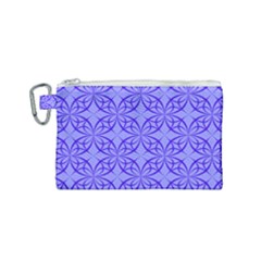 Blue Curved Line Canvas Cosmetic Bag (small)