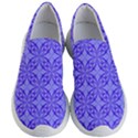 Blue Curved Line Women s Lightweight Slip Ons View1