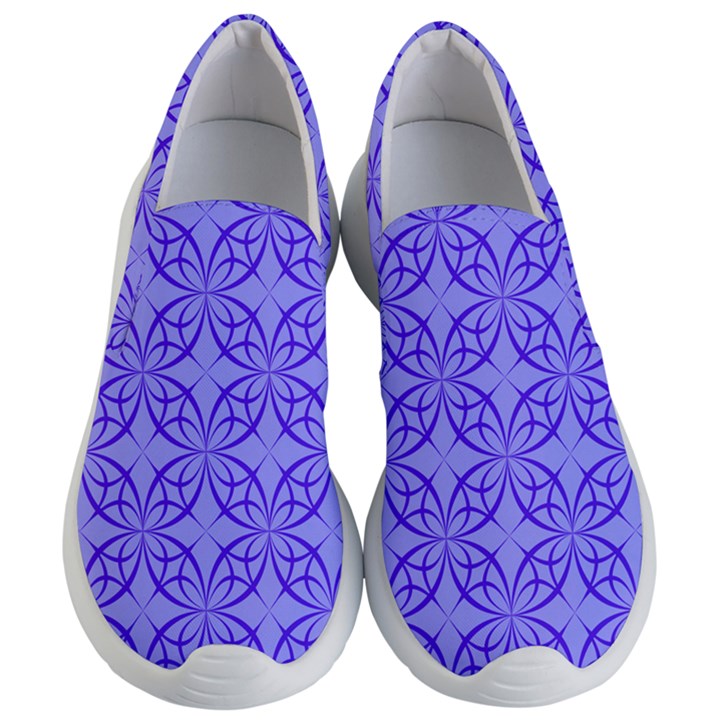 Blue Curved Line Women s Lightweight Slip Ons