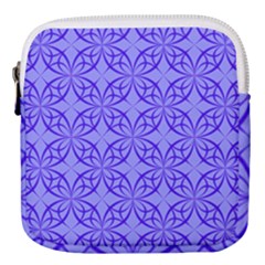 Blue Curved Line Mini Square Pouch by Mariart