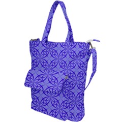 Blue Curved Line Shoulder Tote Bag by Mariart