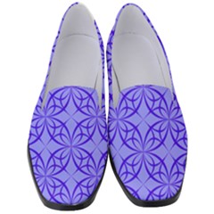 Blue Curved Line Women s Classic Loafer Heels