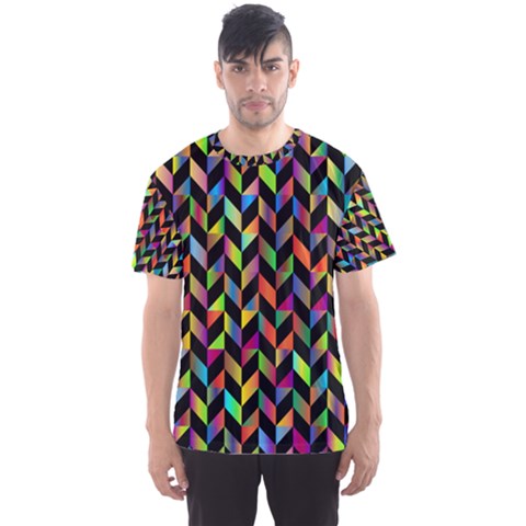 Abstract Geometric Men s Sports Mesh Tee by Mariart