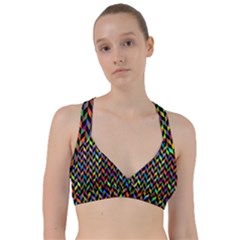 Abstract Geometric Sweetheart Sports Bra