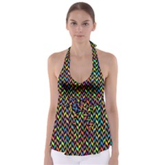 Abstract Geometric Babydoll Tankini Top by Mariart