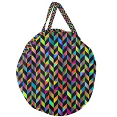 Abstract Geometric Giant Round Zipper Tote