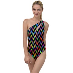 Abstract Geometric To One Side Swimsuit by Mariart