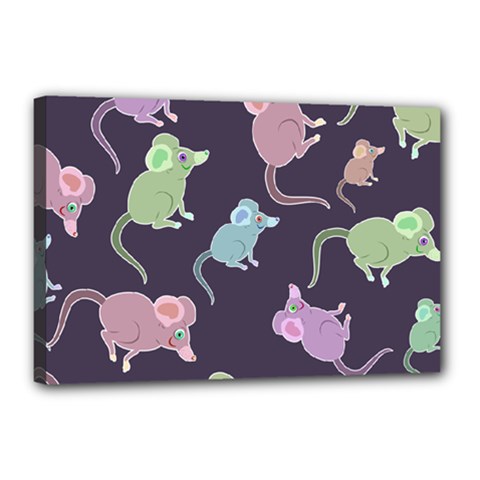 Animals Mouse Canvas 18  X 12  (stretched) by Mariart