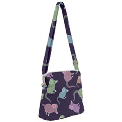 Animals Mouse Zipper Messenger Bag