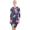 Animals Mouse Quarter Sleeve Hood Bodycon Dress View1